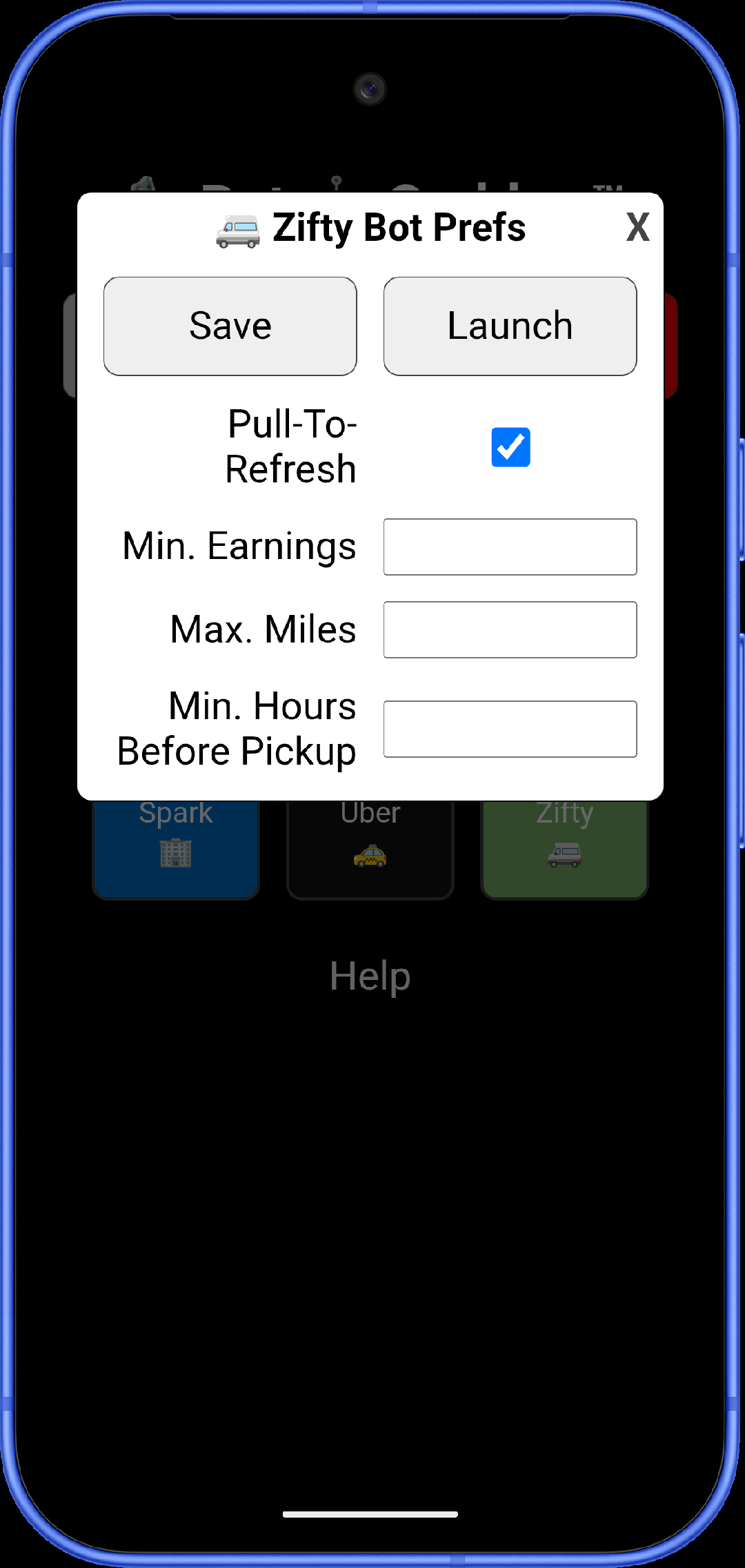 Bot Grabber preferences 1