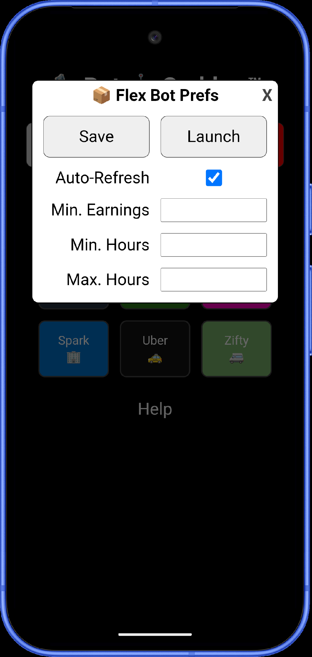 Flex Bot preferences