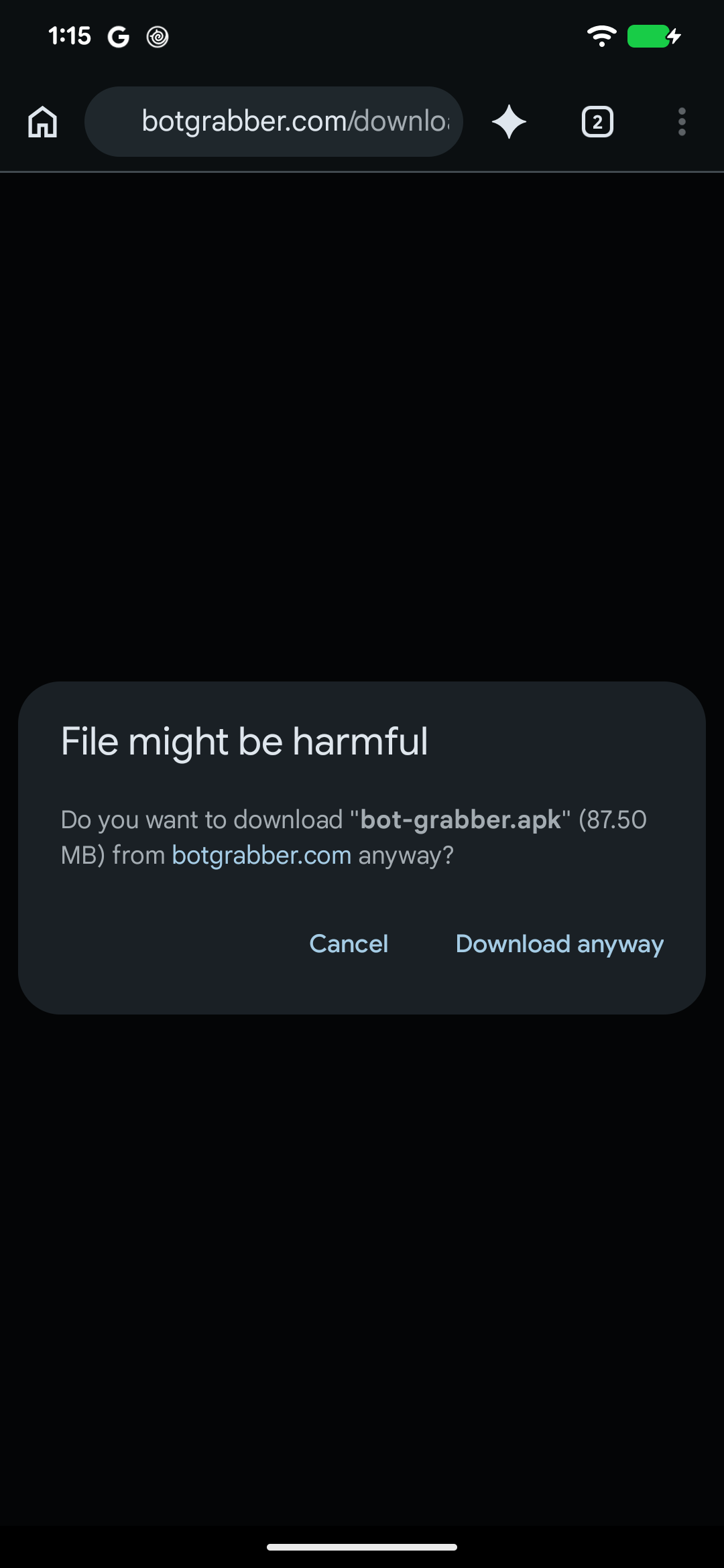 If your browser asks to keep the download, confirm it.