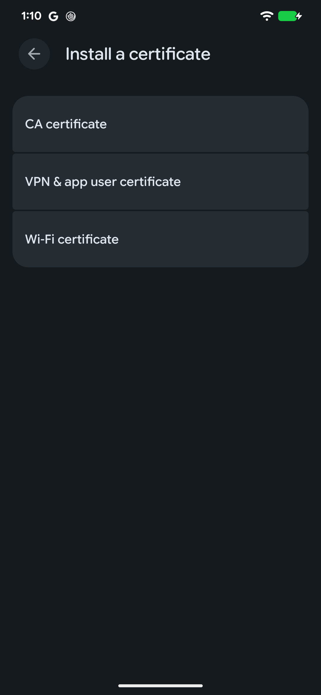 CA Certificate