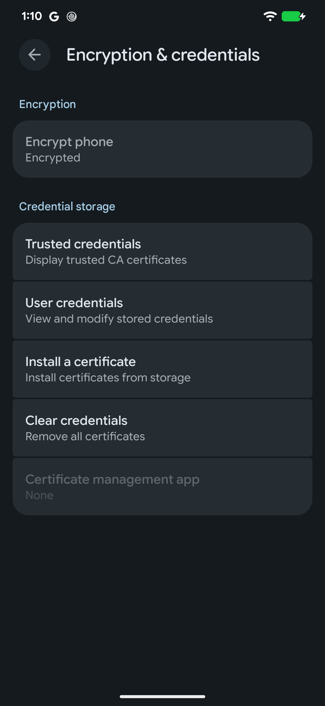 Install a certificate